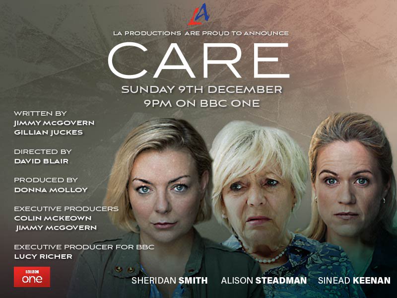 Our next offering, on telly tomorrow night. Don't you dare watch I'm A Celebrity! #care @BBCOne @LAProductionsUK @Sheridansmith1 @SineadKeenan #AlisonSteadman