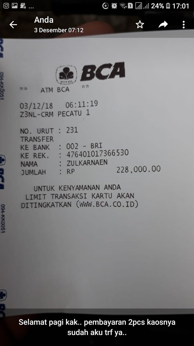 baksosapiayam's tweet photo. @BANKBRI_ID halo info penipuan atas nama dan No. Rek dan sudah banyak yang ketipu.. mohon perhatiannya agar tidak banyak yg menjadi korban https://t.co/w8JffGMOd0