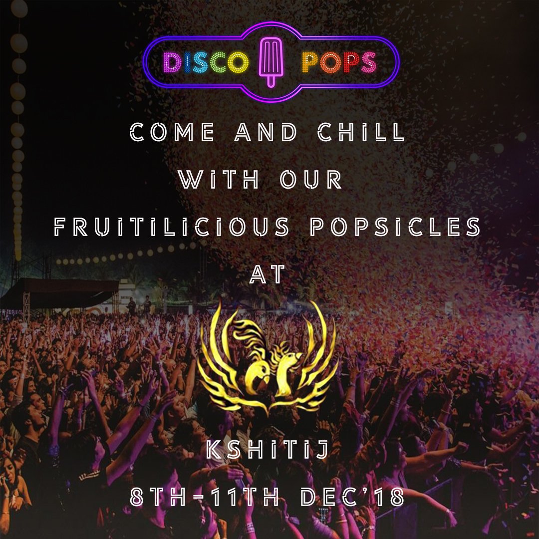 Discopopsindia's tweet photo. Come and chill with our Fruitilicious #DiscoPopstars at one of the best college festival in #Mumbai- @mithibaikshitij 2018! 
#eventalert #Mithibai #festival #fun #food #popsicle #freshfruits #gourmet #pops #dessert #collegefest #livegig #Bombay #lifeinmumbai #popup #weekend https://t.co/5Uxx6Hvwzu