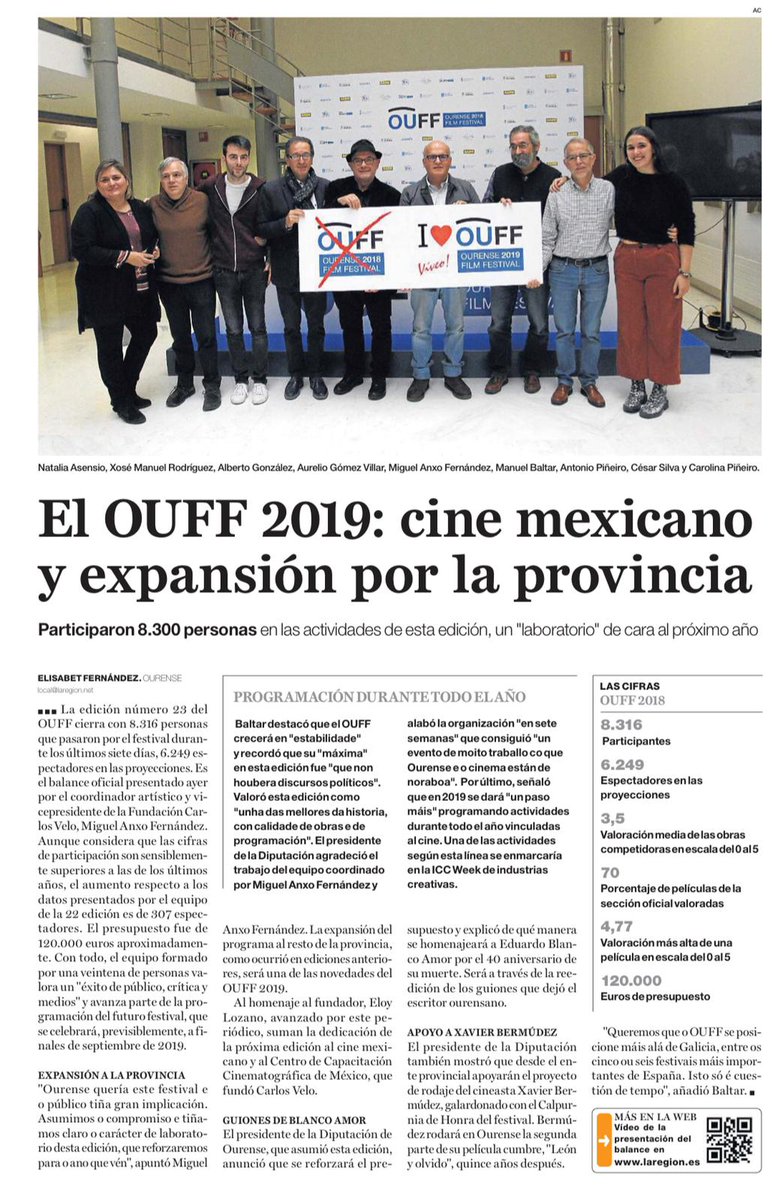 DeputacionOU's tweet photo. El #OUFF2019: cine mexicano y expansión por la provincia
Participaron 8.300 personas en las actividades del #OUFF2018, un "laboratorio" de cara al próximo año
https://t.co/LL14uneX3F @LaRegion https://t.co/0RIyigrlNH
