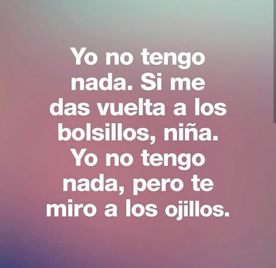 Hola <a href="/RadioDisneyLA/">Radio Disney Latino</a> quiero en el puesto Número #1 #NoTengoNada de <a href="/AlejandroSanz/">Alejandro Sanz</a> 
Yo no tengo nada, pero tengo tu mirada pero te tengo a ti ... #AmigaMíaArg <a href="/AmigaMia_Arg/">∀MIGA Mí∀ ARGENTIN∀ ❤🐝</a> <a href="/UMArgentina/">Universal Music Argentina</a>