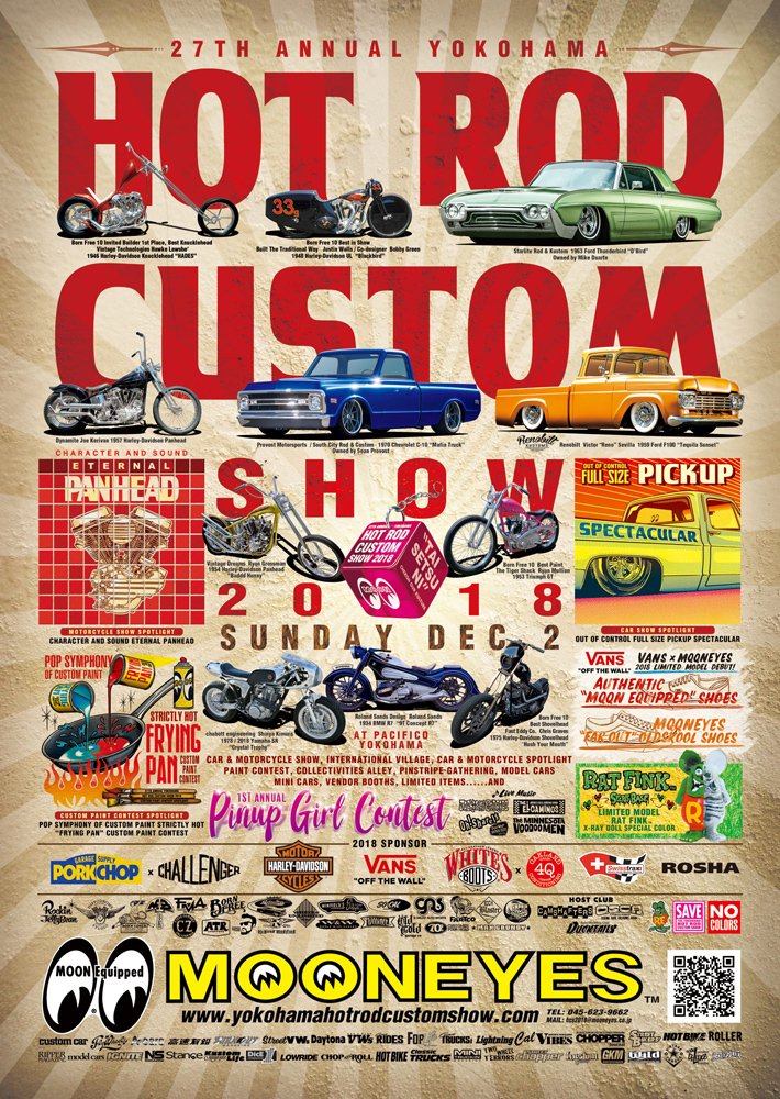 MOONEYESJP's tweet photo. 第27回 ヨコハマホットロッドカスタムショー 2018
27th Annual YOKOHAMA HOT ROD CUSTOM SHOW REPORT

過去最大の来場者となった HCS 2018 の熱気に満ちた一日を Event Report として配信したので是非、お楽しみ下さい! 
Thank you for being a part of the Show!

#hcs2018
https://t.co/tWuPtKlTrD https://t.co/B1cFbwldmW