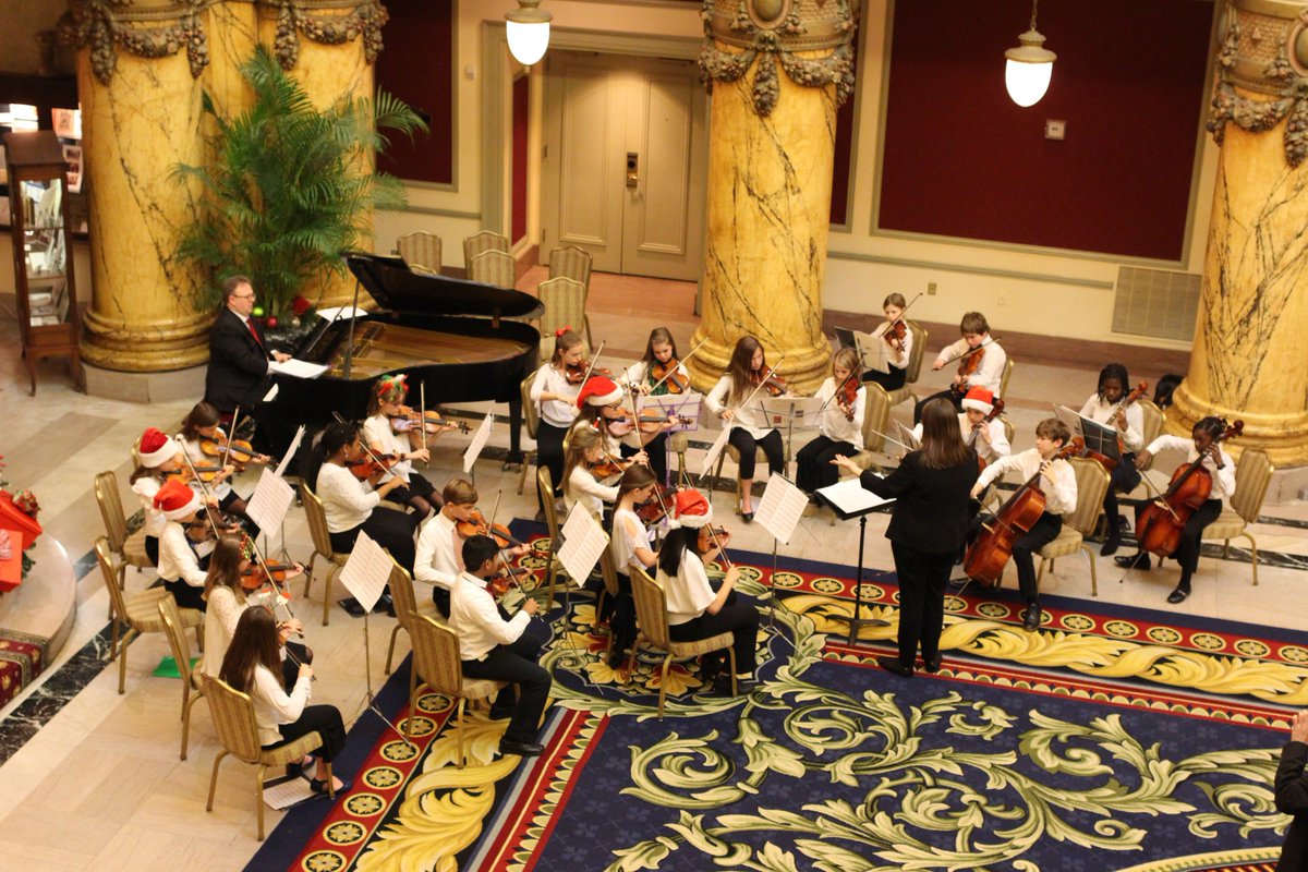CollegiateArts's tweet photo. Our 5th and 6th Grade String Ensemble enjoyed playing for the @JeffersonHotel Midday Music Series yesterday under the direction of Mrs. Jones (@melissasmusic). We loved seeing so many people at our performance and always look forward to this annual concert. https://t.co/IpaoOKGe4c