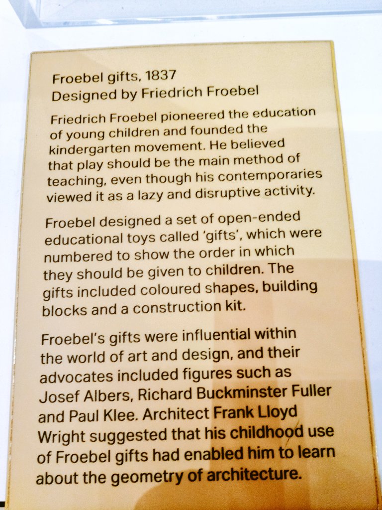 Super To See Froebel S Gifts 1837 Celebrated At London Designmuseum Kindergarten Play Inspired Buckminster Fuller Paul Klee And Frank Lloyd Wright