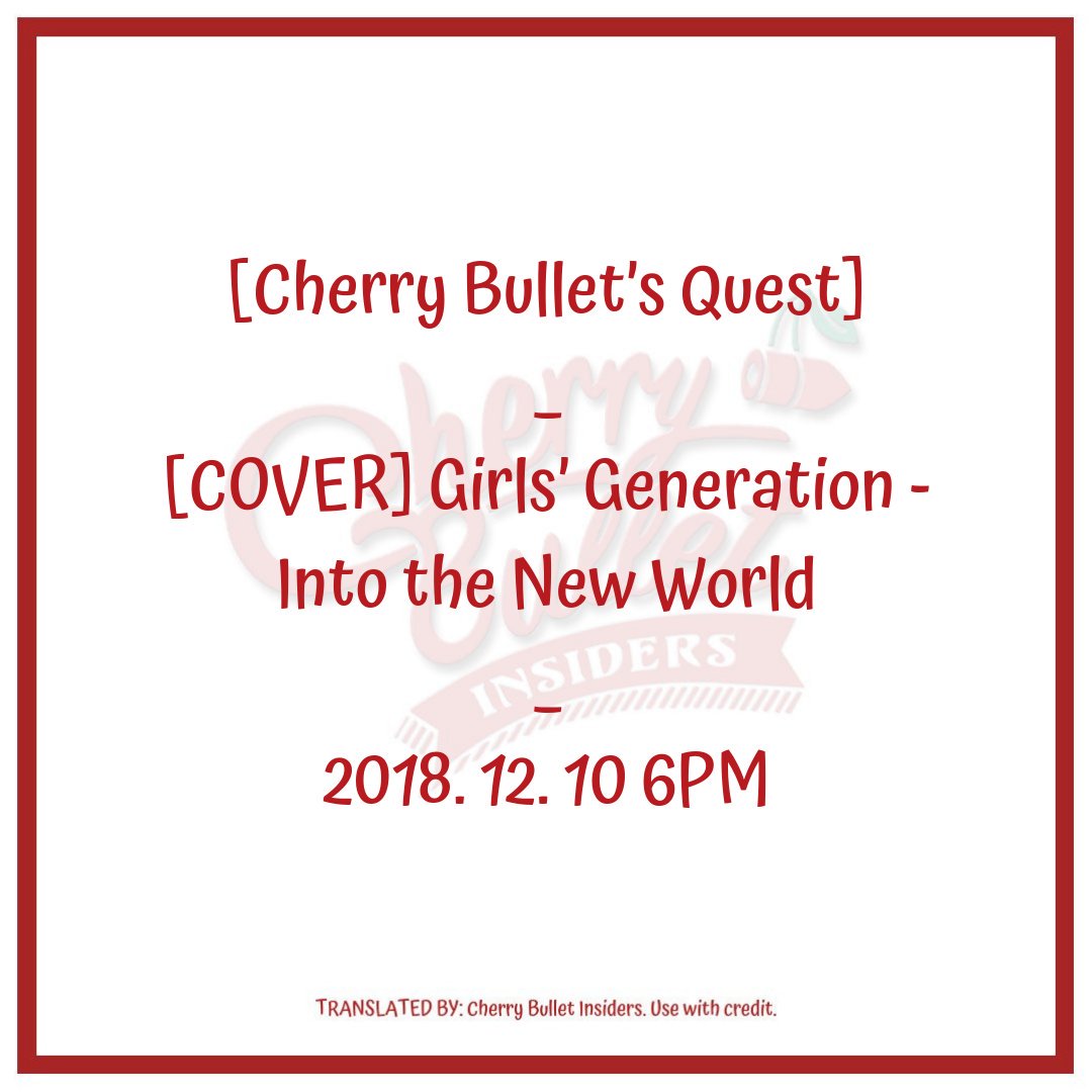 CB_insiders's tweet photo. [TRANS]

#CherryBullet #체리블렛 #Quest #Dance_Cover #Live_Cover #소녀시대 #다시만난세계 https://t.co/v7AKwui9Or