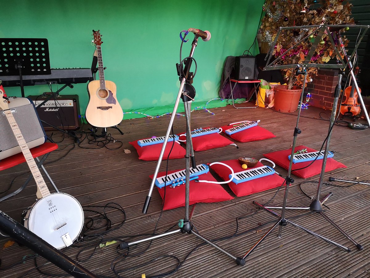 All set up for a festive performance by one of our fantastic Multicultural Music Making ensembles here in Walsall for a lovely event at <a href="/caldmorecgarden/">Caldmore Com. Garden</a> <a href="/friction_arts/">Friction</a> also featuring Santa himself!