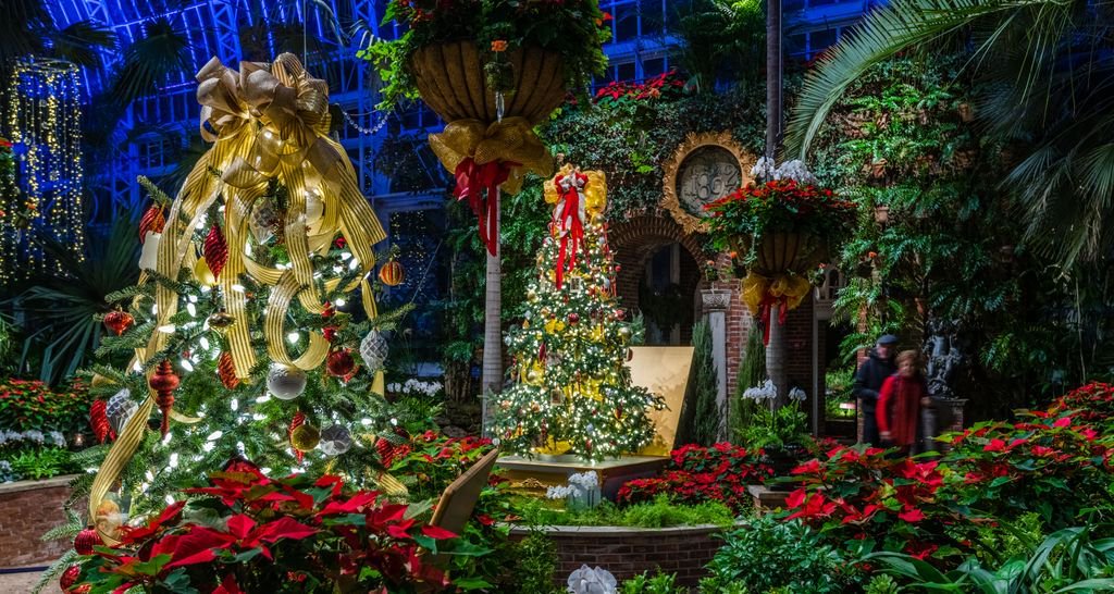 PhippsNews's tweet photo. The gleaming sights in our Palm Court and Sunken Garden are just a sampling of the 65,000 LED lights installed for Holiday Magic: Let it Glow! Things are merry and bright here at Phipps! Tickets are still available for select times — come celebrate! https://t.co/OS0wq4Pc6M https://t.co/GM5obtKLVM