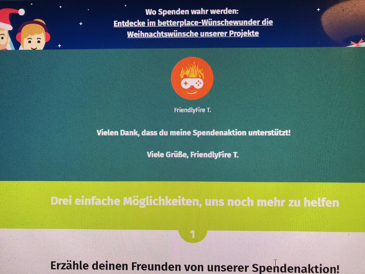 Erstmal was gutes tun. #friendlyfire4