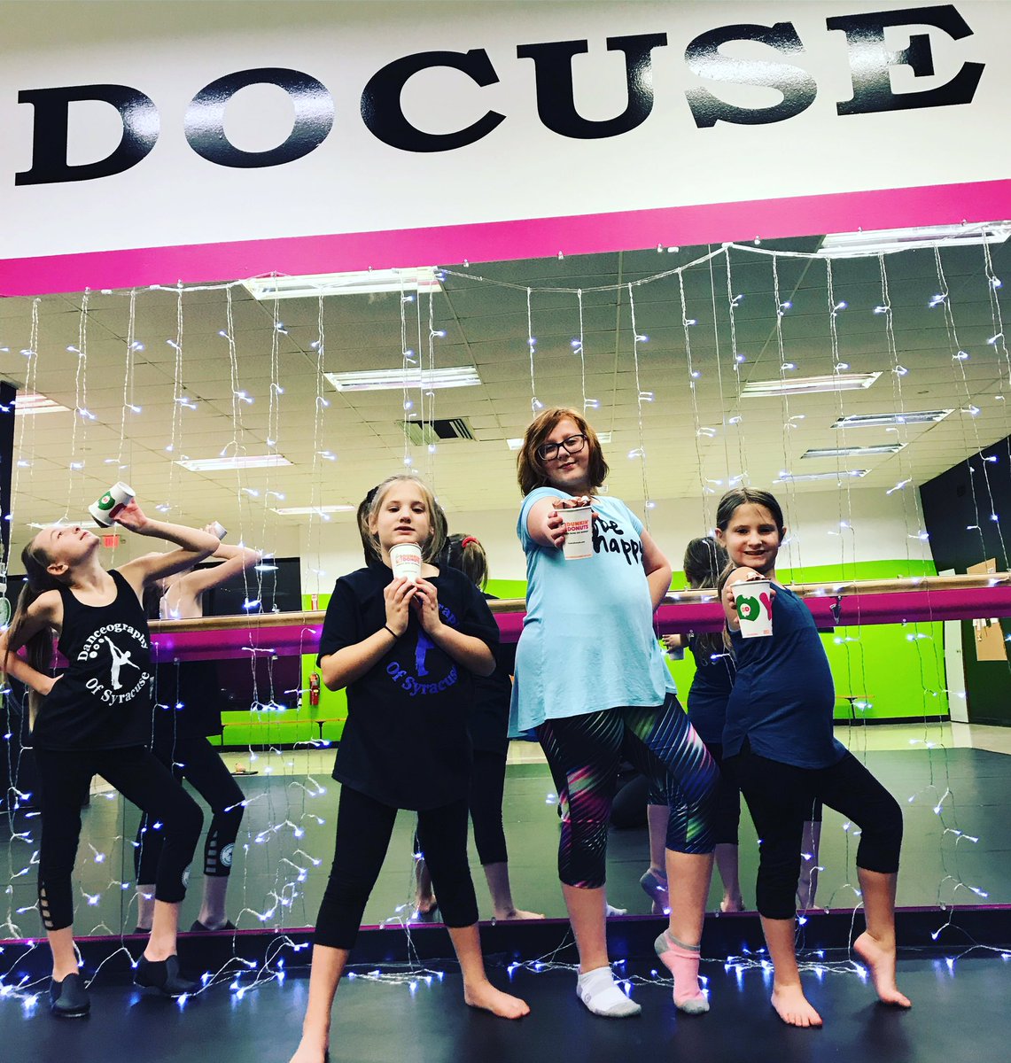 DanceographySYR's tweet photo. Danceography of Syracuse runs on Dunkin’ #hothothotchocolate https://t.co/rGcpdN64UL