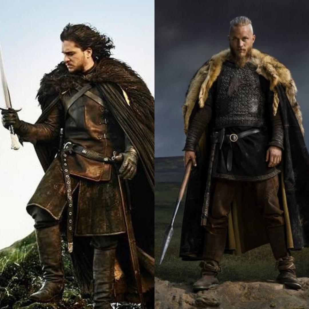 stormspunmystic's tweet photo. Who wore it better? Jon snow or Ragnar Lothbrok #JonSnow #ragnar #GameOfThrones #Vikings https://t.co/oa8KEg72m9