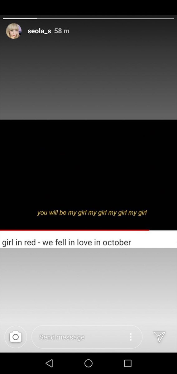 wujugemini's tweet photo. ..... Miss Seola first instagram story https://t.co/kA9pEe4men