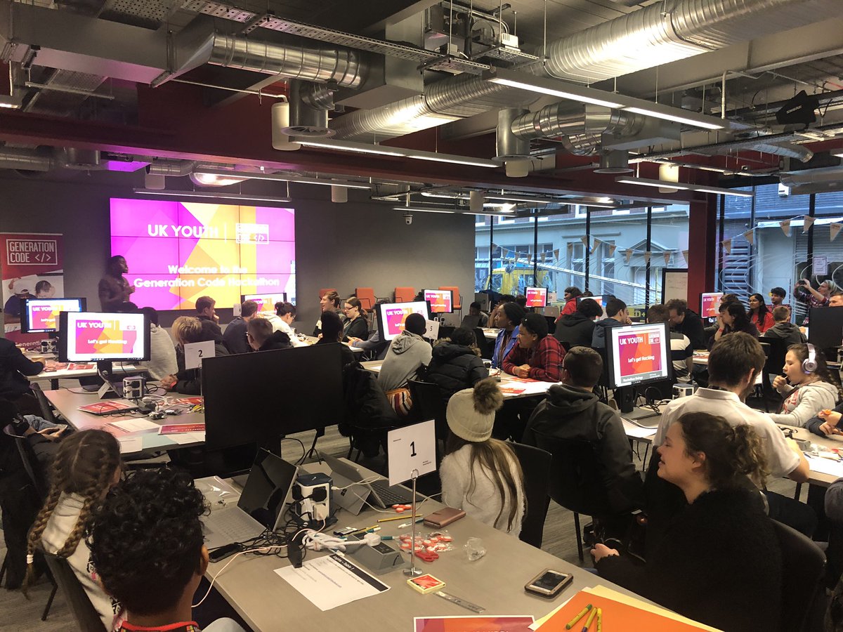 UKYouth's tweet image. Young People from all over the UK travelled to the @MSFTReactor today for our #GenerationCode #Hackathon to find solutions to current issues. Great to have you! @inthemixproject @BusinessLP @youthcymru @NEYouth_ @Medway_Youth @CCCSuffolk @YouthActionNI @Soap__box @MicrosoftUK