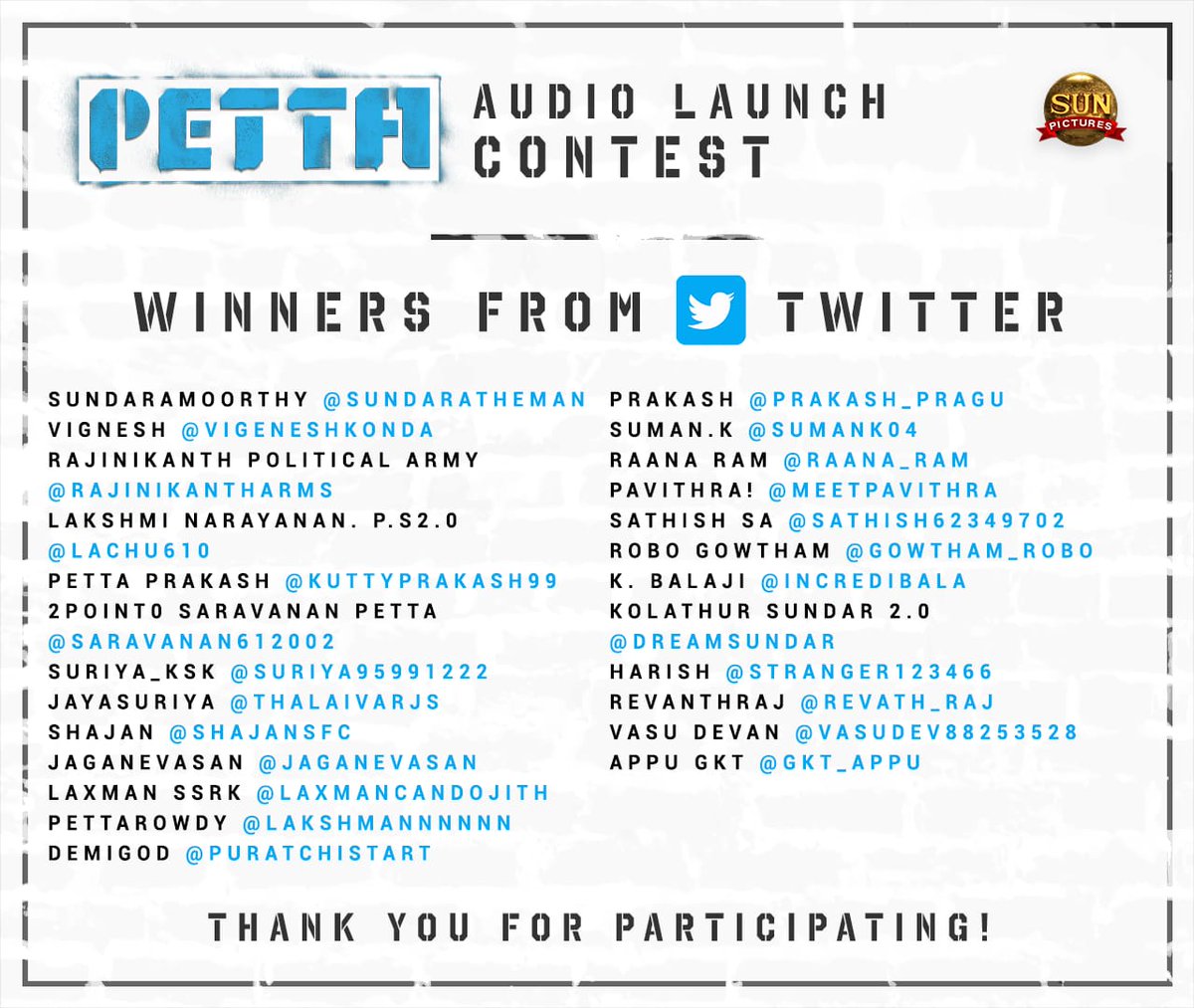 Prakash_pragu's tweet image. Passes has been received
#Petta 
#PettaAudioLaunch 
By winning the contest of #PettaAudioLaunchContest 

And going to see famous actor mass overload 😍😍💥💣

#prakash_pragu

And finally thanks to 
@sunpictures 
#SunPictures