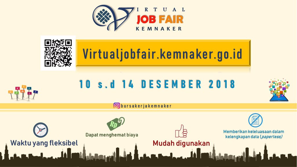 Disnakermakassr's tweet image. Melamar pekerjaan menjadi lebih mudah dengan Virtual Job Fair dari Kementerian Ketenagakerjaan Republik Indonesia.

Langkah mudah melamar pekerjaan melalui virtual job fair:

Masuk ke virtualjobfair.kemnaker.go.id
Temukan pekerjaanmu
Lengkapi profil