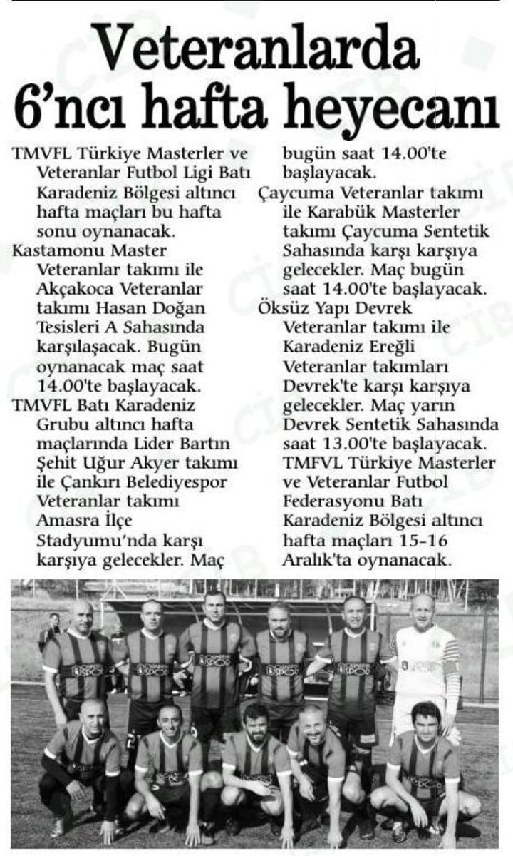 alki_68's tweet photo. 2018-2019 TMVFL Türkiye Masterler ve Veteranlar Futbol Federasyonu Batı Karadeniz Grubu 08-09 Aralık 2018'de Oynanacak. Haberler için; Akçakoca, Bartın, Düzce,Çankırı, Kastamonu, Karabük, Zonguldak'a Teşekkür Ederim
#cumartesi #tmvfl #Masterler #Veteranlar #futbol https://t.co/jRJxtW2Ebk