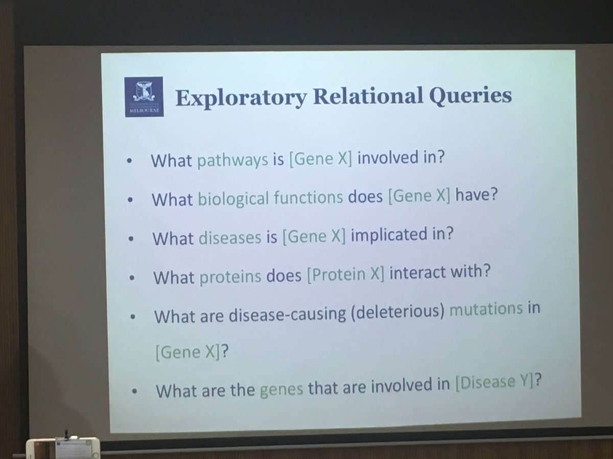 frrncl's tweet photo. .@karinv finally biologists look for relation-oriented information but not all relations can be matched with template queries #fire2018 @fire_forum https://t.co/zi9UaMSNO9