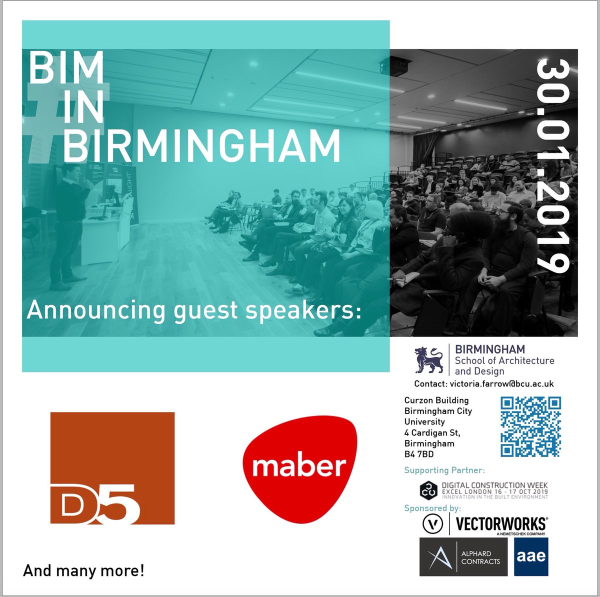 What a line up for the 2019 international BIM in Birmingham event in January! <a href="/vfarrow16/">Victoria Farrow Architect</a> @Vectorworks_UK <a href="/BCU_BSoAD/">Birmingham School of Architecture and Design</a>