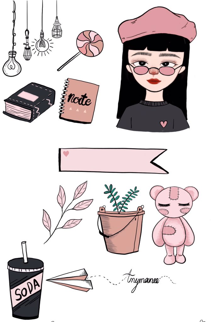 AnyAnymanee's tweet photo. แจกสติกเกอร์วาดเองจ้าาา.ไว้ตกแต่ง #goodnotes เป็น #ไฟล์PNG 
โทรนสีชมพูน่ารักๆ https://t.co/IGAuZogJ5p
 #แจกPNG #รีวิวเครื่องเขียน #จดโน็ต https://t.co/s0euQoOym1