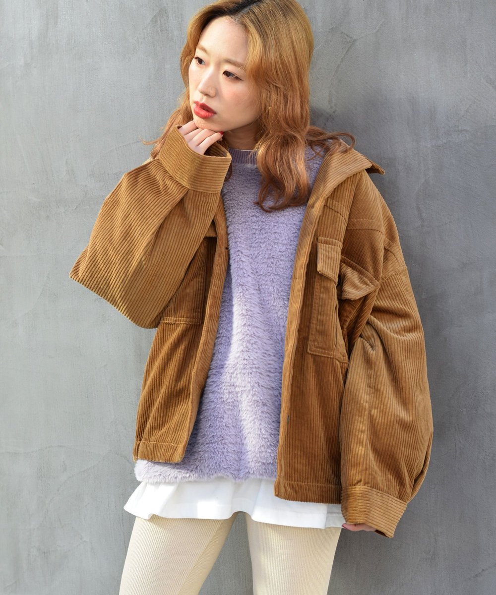 W Closet New Arrival コーデュロイ開襟bigブルゾン Color モカグレー パープル Dベージュ ブラウン スミクロ Price 9 800 Tax 店頭 オンラインショップに入荷 T Co Vu87p8gdnq T Co Vbvzzzzpqr