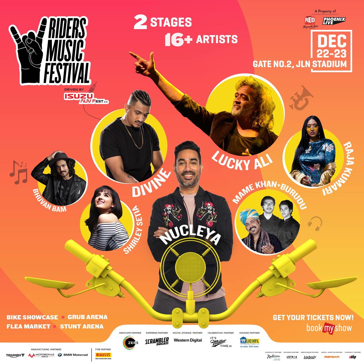 phoenixlive_in's tweet photo. Witness the best of biking-motorcyclists, off-roaders, enthusiasts and most celebrated Indian musicians come together on one platform at #RMFIndia 22/23 December, Gate No.2 JLN Stadium, #NewDelhi | Get your tickets: https://t.co/TLVhvvsD3B https://t.co/OeDSxyfort