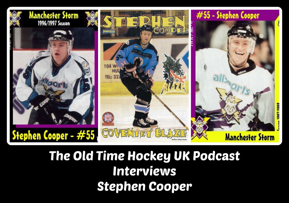 Former <a href="/cardiffdevils/">Cardiff Devils</a> <a href="/Mcr_Storm/">Manchester Storm | #TakeShelter</a> <a href="/Panthersihc/">Nottingham Panthers</a> <a href="/covblazehockey/">Coventry Blaze 🐲🏒</a> &amp;
Great Britain D-Man Stephen Cooper features in Part 2 of our latest
#OldTimeHockeyUK Podcast Episode, S3E11
You'll find it here:
oldtimehockeyuk.com/SC2TW