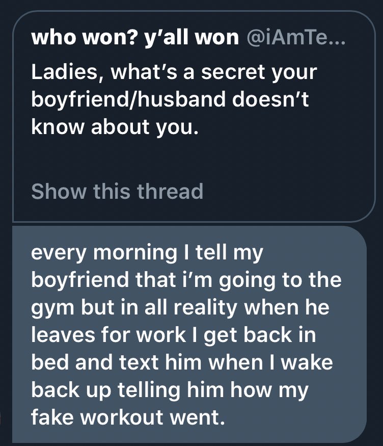 Ladies, what’s a secret your boyfriend/husband doesn’t know about you.