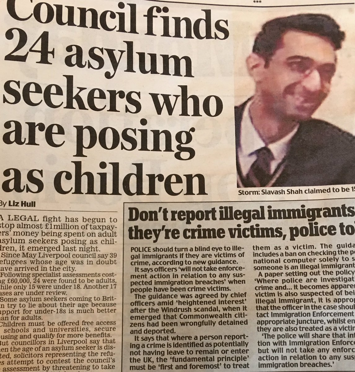 #LiverpoolCouncil  say since May 39 refugees have arrived there whose age is under question😮Following expensive assessment (£60k) 24 found 2b adults15 under 18 & 17 under review 😮Just what is going on ❓Many of our 18 yr olds in Military Married Working why not reset ref age ☝️