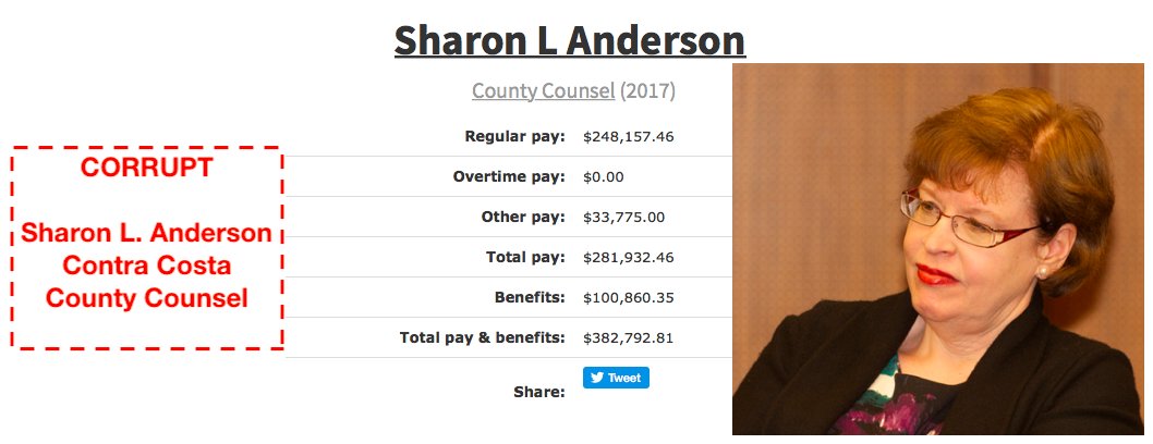 RightsReform's tweet photo. Sharon L. Anderson . Contra Costa County Counsel . #Corruption #GoodbyeAFCC #VoteCoCo #RecallFannin #RecallHardie #RecallHaight https://t.co/CsQddwtUEh