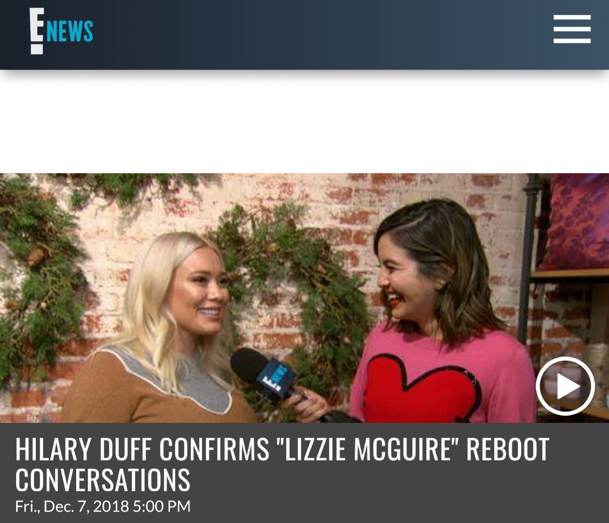 Hilary Duff says there have been conversations about a Lizzie McGuire