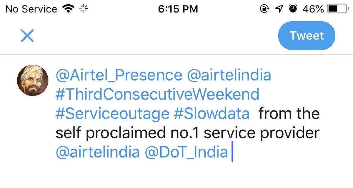 ThiyagIyer's tweet image. @Airtel_Presence @airtelindia #ThirdConsecutiveWeekend #Serviceoutage #Slowdata  from the self proclaimed no.1 service provider @airtelindia @DoT_India