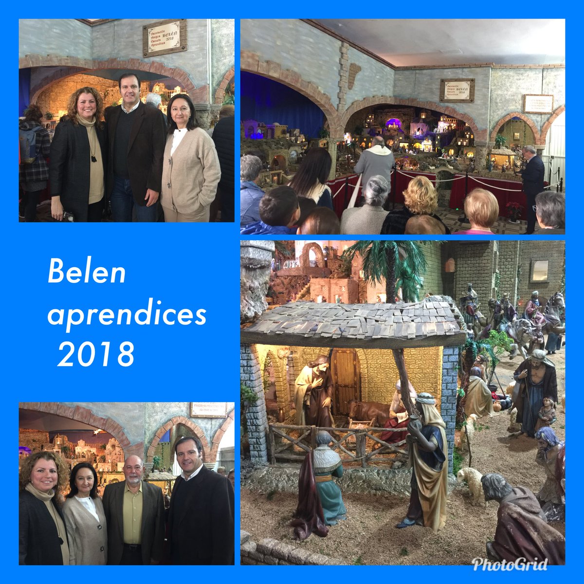 Esta mañana  en la inauguración del Belén de la Asociación Amigos de la Escuela de Aprendices. ¡Cada año os superáis! ¡Espectacular! 👏👏 👏