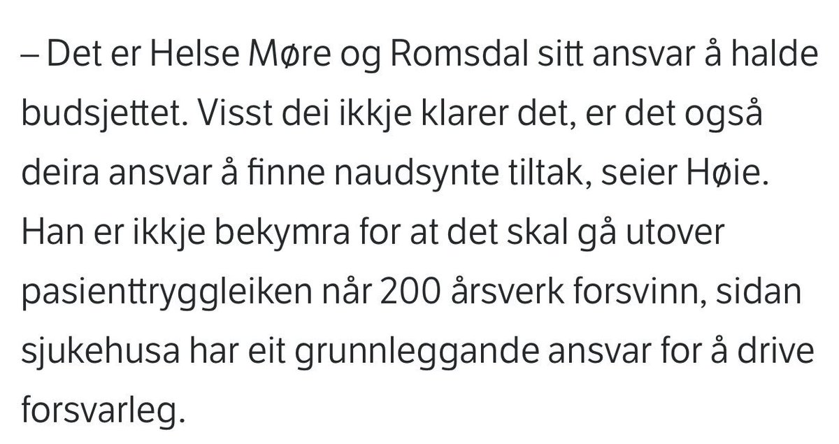 erik_rh's tweet photo. Skjære ned på sykehusansatte? Ikk'no problem. Sykehusene har jo en plikt til å drive forsvarlig! https://t.co/1HnxaDFSbQ