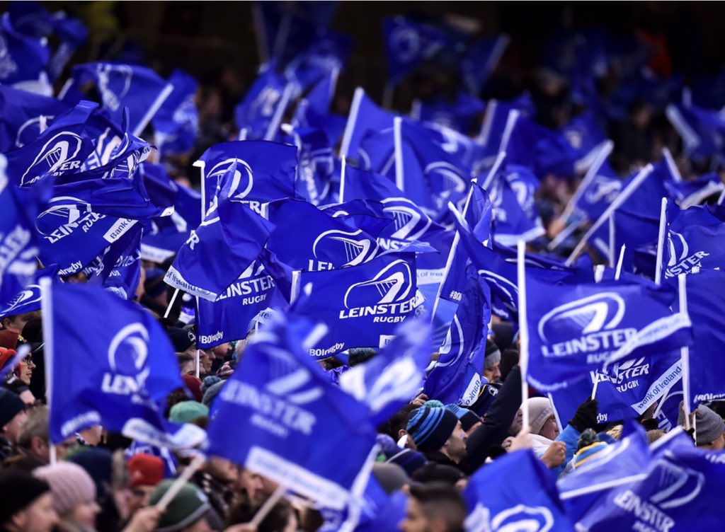 OLSCRugby's tweet photo. .@leinsterrugby supporters: We brought 1500 flags over today’s game and @bathrugby are refusing to let us distribute them. They are saying that the flags failed a health and safety test. https://t.co/wNxZxMfTey