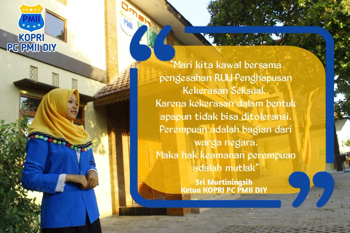WA: 087780819858
email: kopri.pcpmiidiy@gmail.com
ig: kopri_pcdiy
fb: Kopri PC Pmii Diy
Twitter : <a href="/Kopripmiidiy/">Kopridiyofficial</a> 
#sahkanruupks #gerakbersama 
#16hktp 
#HearMeToo