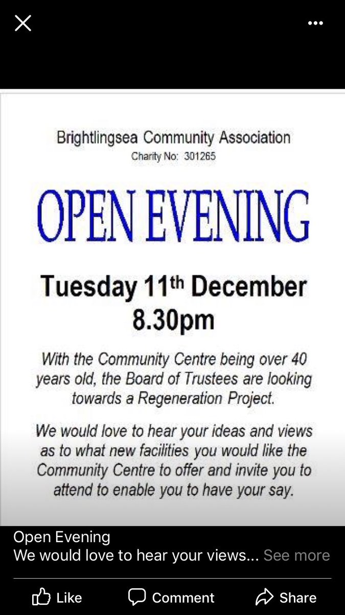 Brightlingsea community centre tweet media