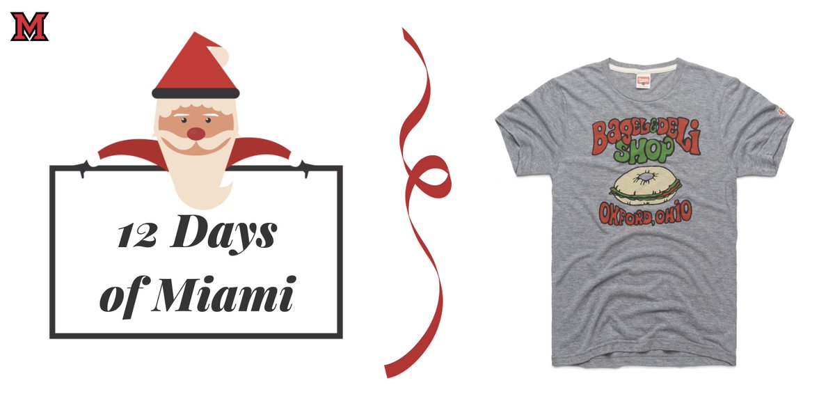 ShopMiamiOH's tweet photo. Our next #12DaysOfMiami gift idea is perfect for all the @Bagel_and_Deli lovers on your list 😋 RT &amp; FOLLOW for the chance to win this classic #MiamiOH tee from @HOMAGE https://t.co/p3eDPOabwo https://t.co/LqJ9hVuoxi