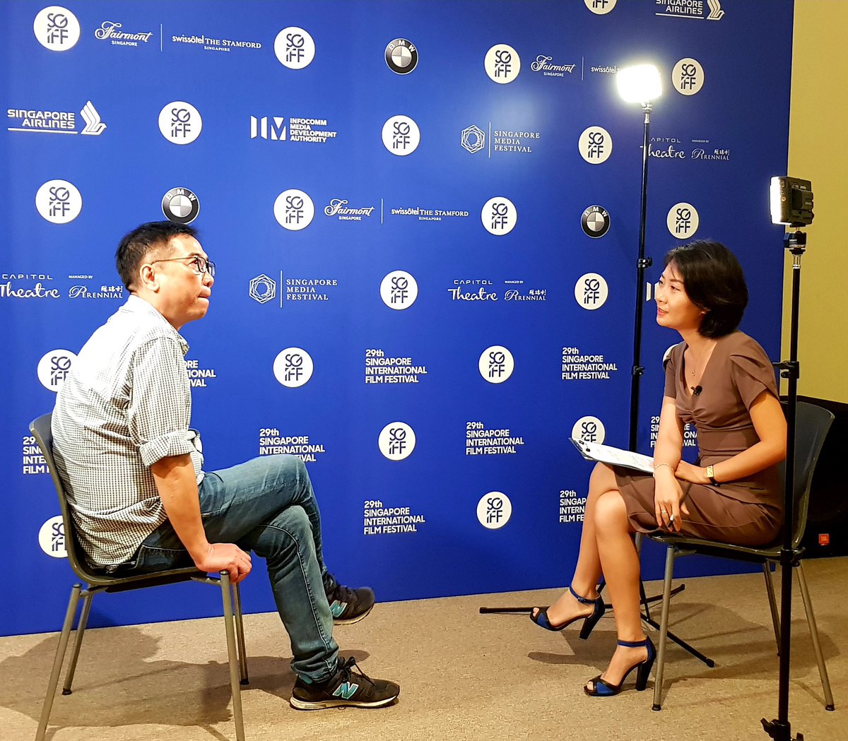 miroylu's tweet photo. Great conversation with veteran Hong Kong director Stanley Kwan. We talked about his latest film First Night Nevers and the future of China’s film industry.  @CGTNOfficial  #HongKong #filmmaking https://t.co/y7WkVMZvCC