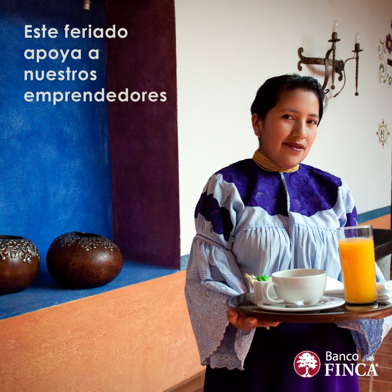 FincaEc's tweet photo. Realiza tus compras a los microempresarios de tu comunidad; así apoyas al desarrollo de la economía y cultura de nuestro país. #FINCAec #microempresarios #Ecuador https://t.co/7VyBtY5Um2