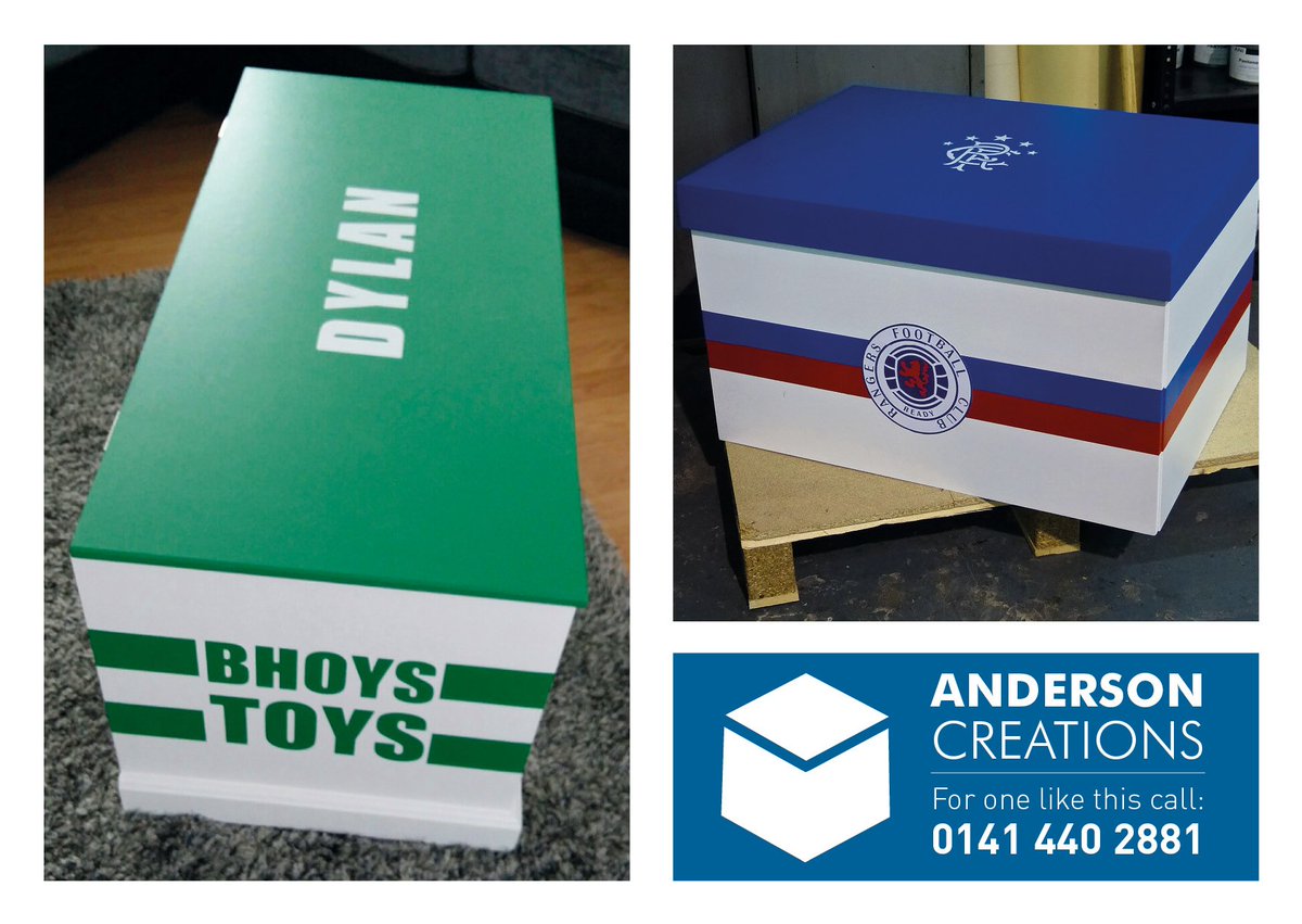 The next Old Firm match is only in a couple of weeks on the 29th of December... if you're mad about football then ask us about our 'football themed' boxes, whatever your team is | #FootballCrazy #OldFirm #RangersVCeltic #Bespoke #Boxes