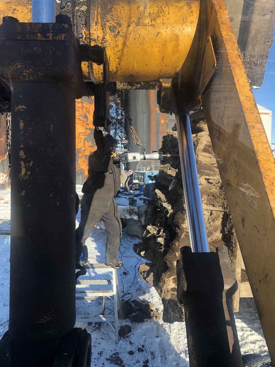 Only way to jack hammer frozen shit. Hang from the loader #smarternotharder