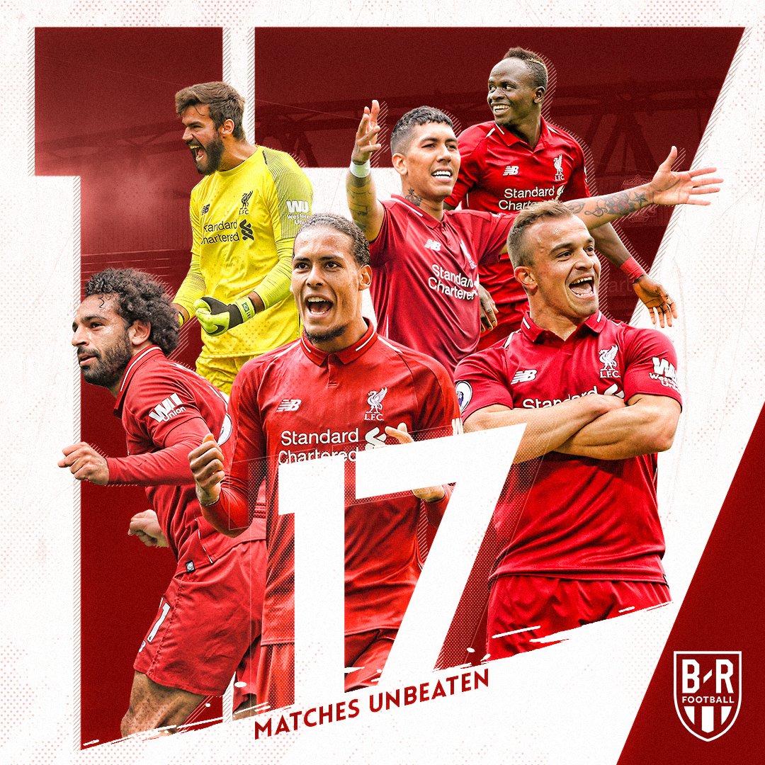 brfootball's tweet photo. - 4-0 winners
- Top of the league
- Salah hat-trick
- Equal club-record unbeaten run

Liverpool 💪 https://t.co/kkXdQMsRu2