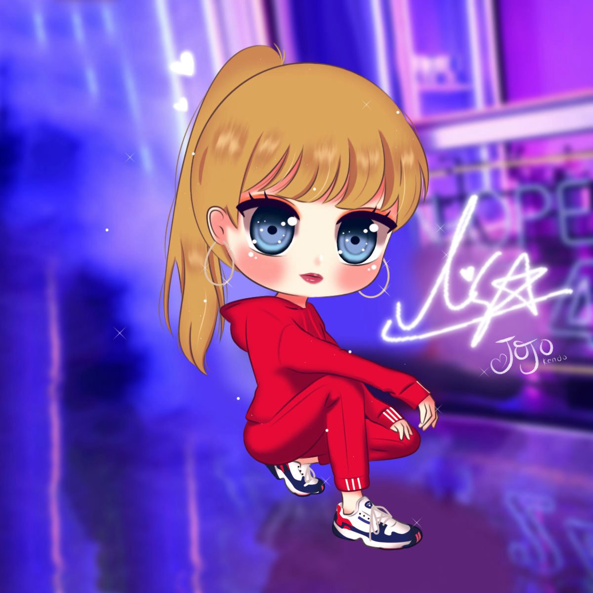 Lisa with Leo Fan Art in 2019, lisa kawaii chibi HD phone wallpaper | Pxfuel