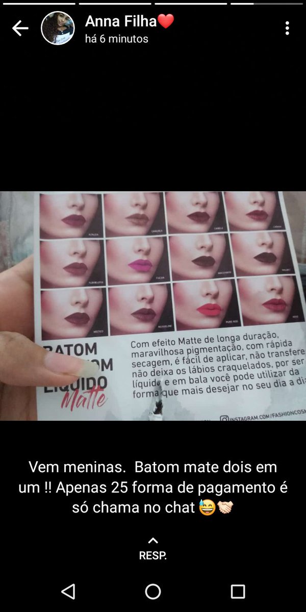 ArrochaBruninha's tweet photo. Meninas minha filha estar vendendo quem tiver interesse só chamar 💄💋 https://t.co/Lxalxuf0Qp