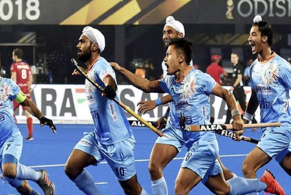 virendersehwag's tweet photo. Oye oye ! 5-1 , Fantastic victory for @TheHockeyIndia beating Canada and qualifying for the quarter finals. Well played bhaiyoon #INDvCAN https://t.co/c6nUF2VtcC