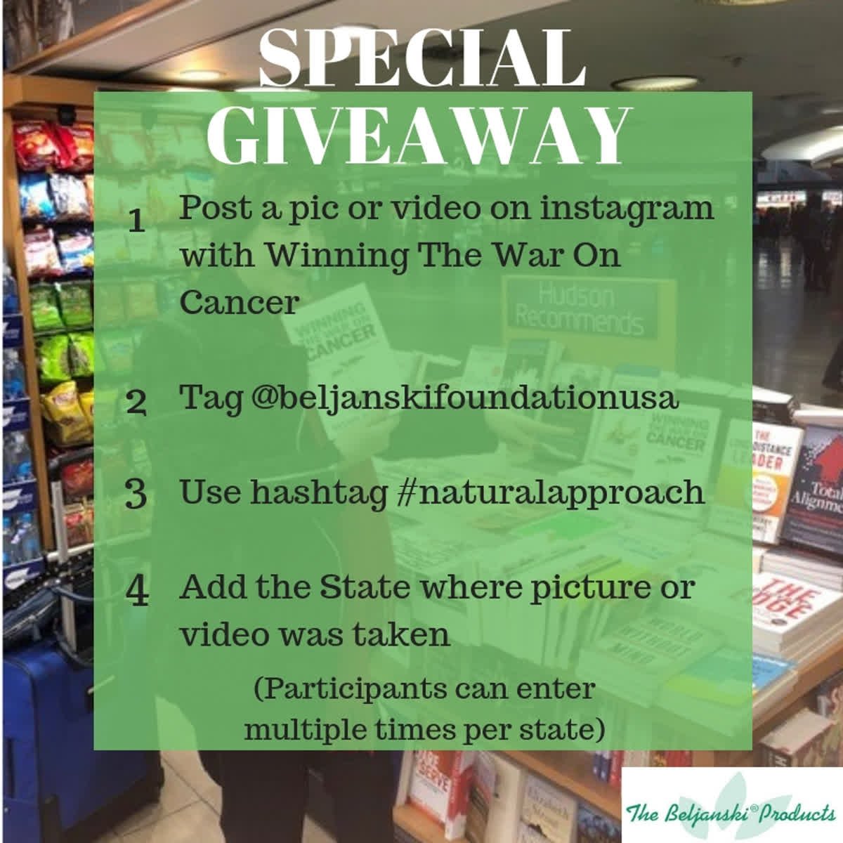 Check out the book Winning the War on Cancer at a Hudson News location before your next flight and enter for a chance to win a box of immune-boosting OnkoTea! Between November 26th and December 6th. #giveaway #cancer #tea

For complete details, visit qoo.ly/twvrk