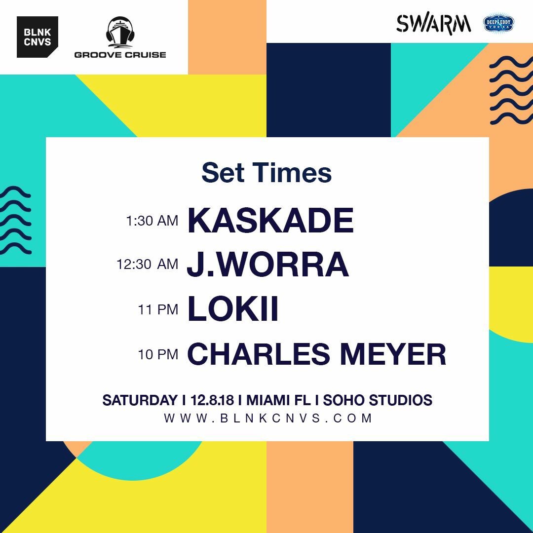 CrazyThoughtski's tweet photo. Set times for tonight @kaskade @Blnkcnvspres 

Ticket link :: https://t.co/K5uovPSWmn https://t.co/NOoAUcPiEx