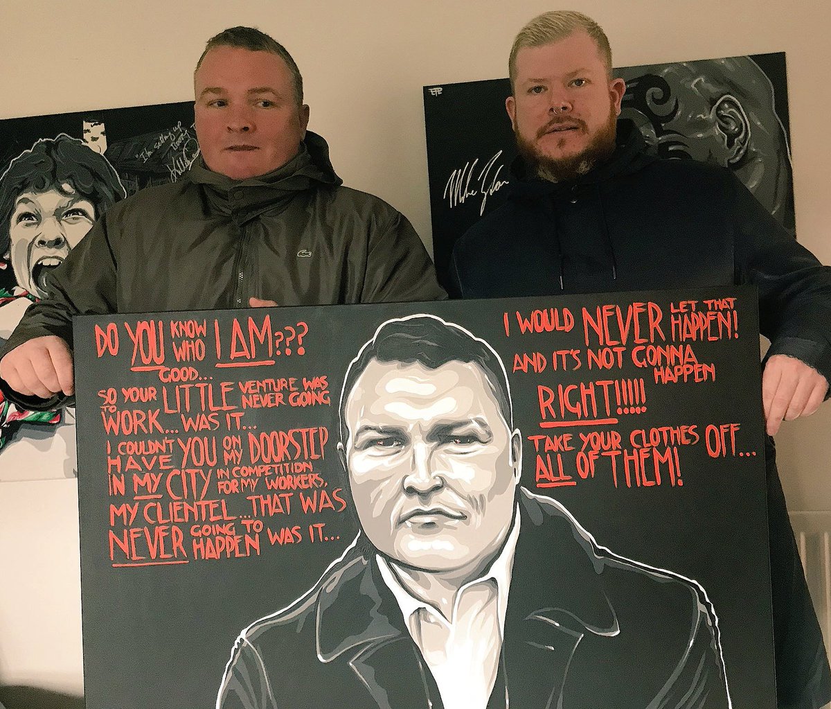 lewylpaintings's tweet photo. The man himself brad welsh aka Mr Doyle in T2 trainspotting a year ago @holyroodboxing #t2trainspotting #lewylpaintings #mrdoyle #bradwelsh https://t.co/IIDrfN5CD9