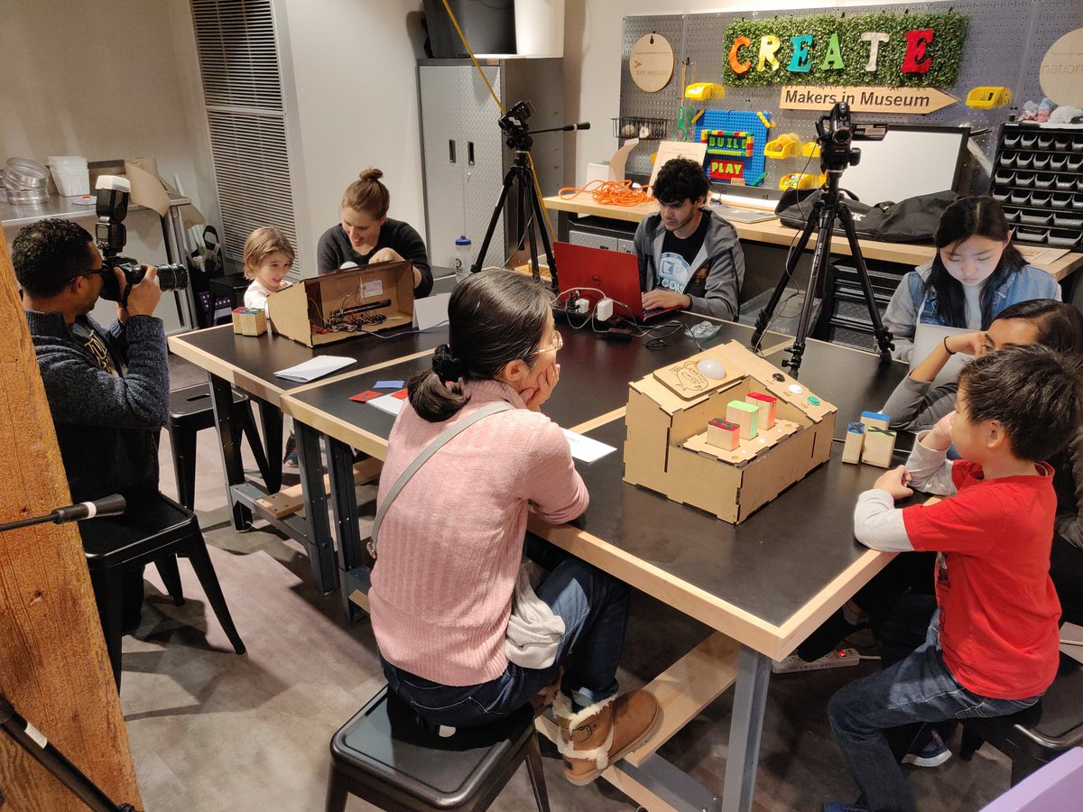 WellesleyHCI's tweet photo. Day 1 of #CRISPEE and #bioethics studies at @BosChildMuseum with @TuftsDevTech! Stop by today until 4 or tomorrow 11-1 to see our cool tech! https://t.co/C6B4mExv3G