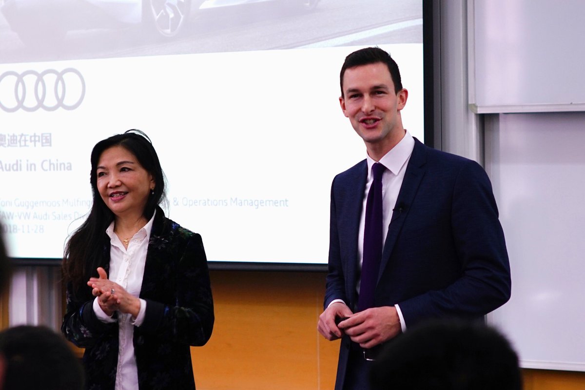 QingQingwang04's tweet photo. Successfully hosted a keynote speech by COO of @audi_china on 30 years of successful joint venture with @first automobile in China https://t.co/Jl3gMNJlK7