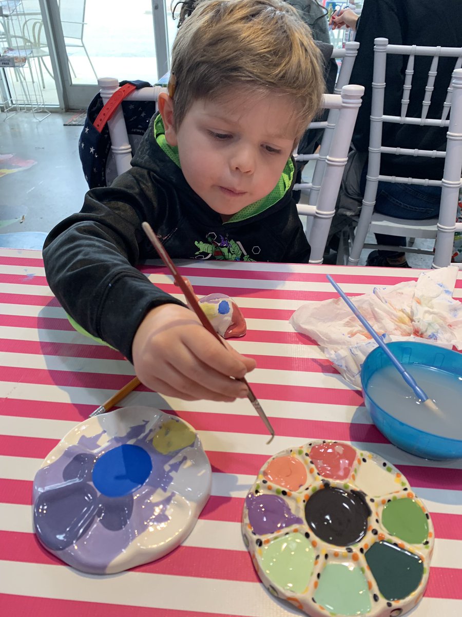 BrandilynRector's tweet photo. Took Maddox to @PaintYourPot for a special date #MaddoxIsAMess #MommySonTime #PicassoInTheMaking https://t.co/eOYz414sLQ